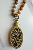 Florette Necklace in Crazy Agate