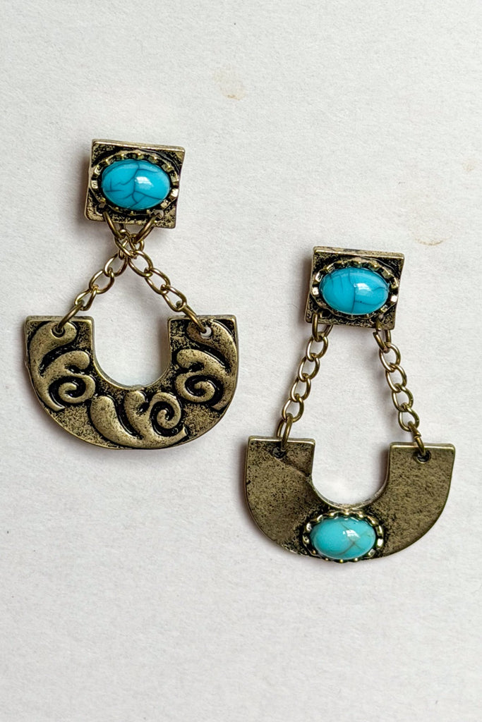Blaze Chandelier Earrings - Bronze