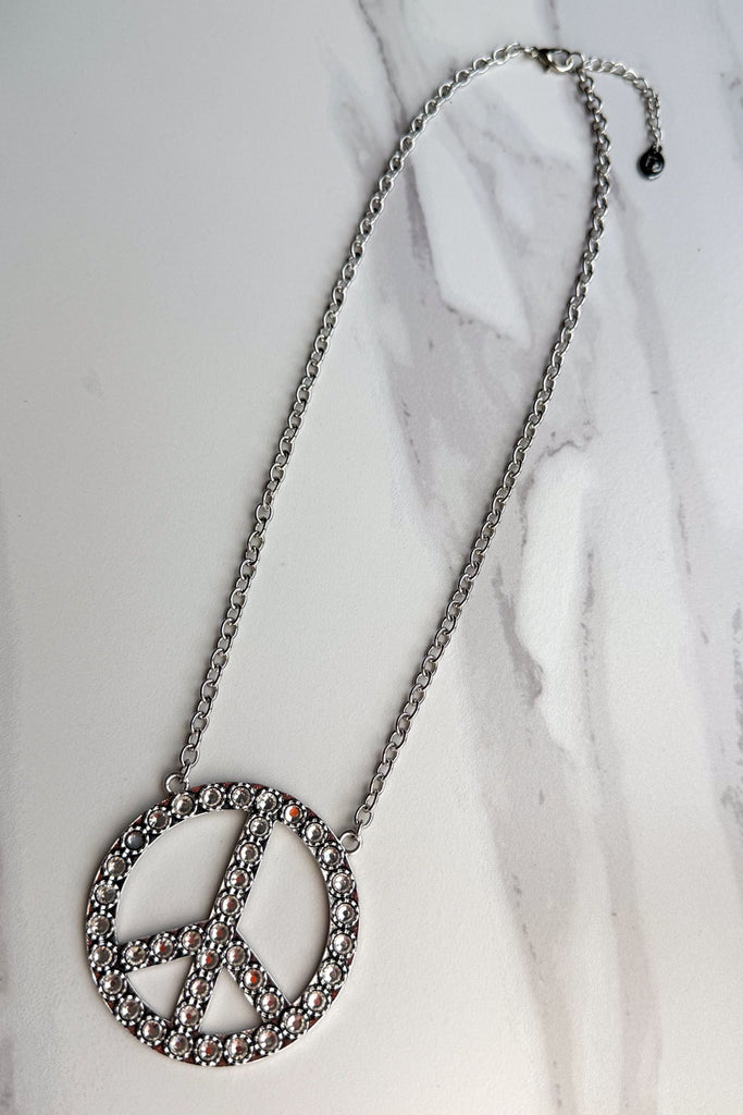 Blaze Peace Rhinestone - Silver
