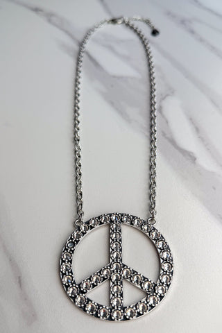 Blaze Peace Rhinestone - Silver
