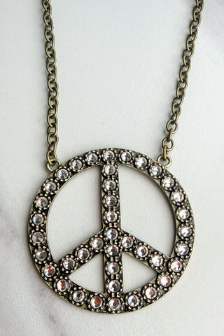 Blaze Peace Rhinestone - Bronze