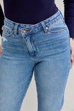 Judy Blue High Waisted Boyfriend Cross Waist Jeans
