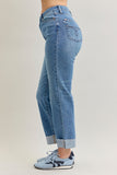 Judy Blue High Waisted Boyfriend Cross Waist Jeans
