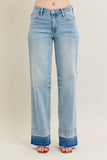 Judy Blue Mid Rise Wide Leg Light Wash Jeans