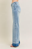 Judy Blue Mid Rise Wide Leg Light Wash Jeans