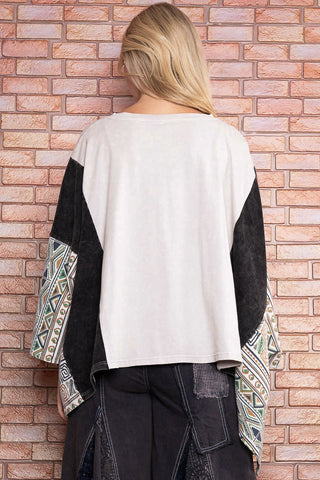 Sonny & Cher Poncho Top Neutrals