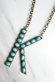 Blaze Initial Necklace in Bronze