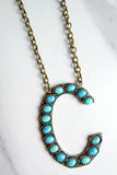 Blaze Initial Necklace in Bronze