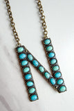 Blaze Initial Necklace in Bronze