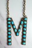 Blaze Initial Necklace in Bronze