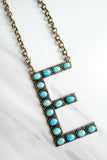 Blaze Initial Necklace in Bronze