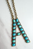 Blaze Initial Necklace in Bronze