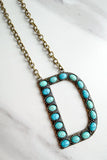 Blaze Initial Necklace in Bronze