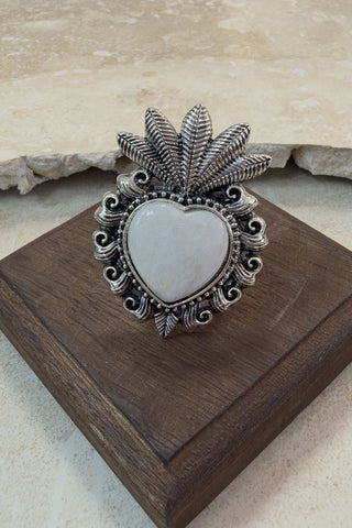 Small Sacred Heart Ring