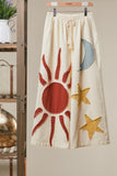 Solstice Appliqué Wide-Leg Pants