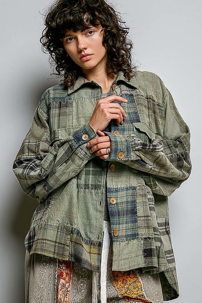 Mosswood Patchwork Top