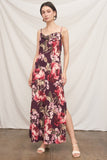 The Bordeaux Floral Maxi Dress
