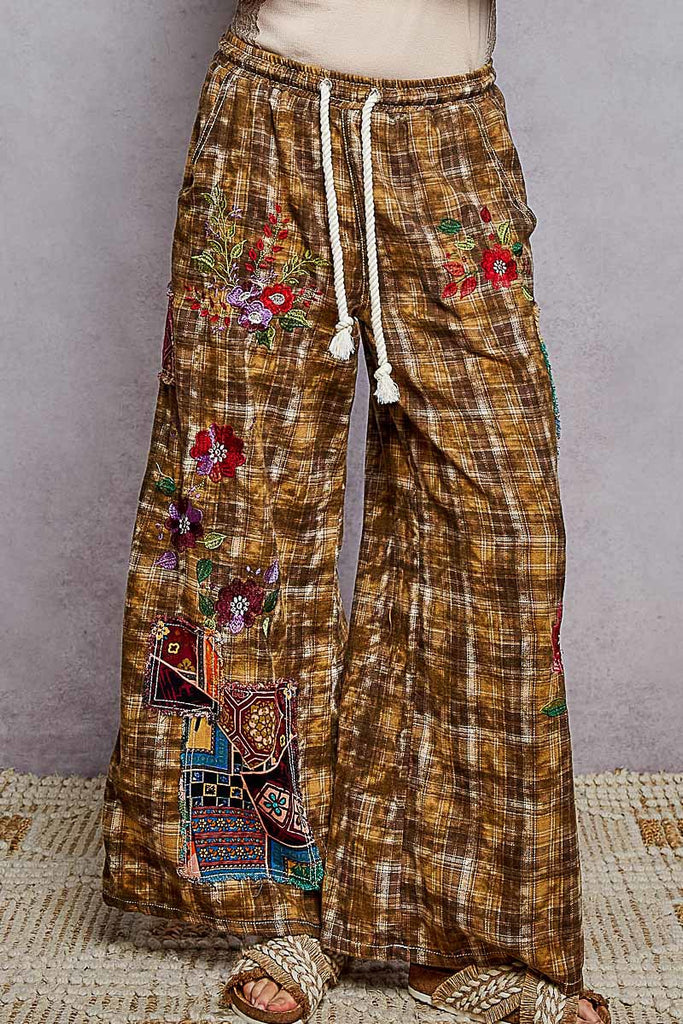 Artisan Patchwork Wide Leg Pants