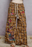 Artisan Patchwork Wide Leg Pants