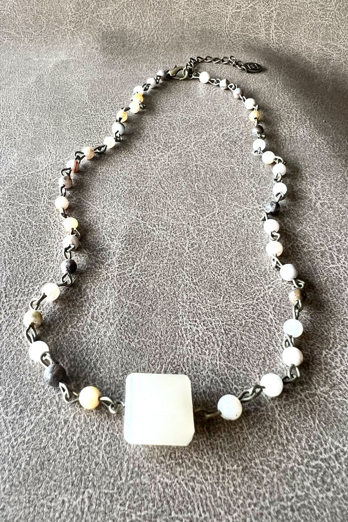 Thalia Necklace Bamboo Agate