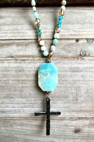 Stephanie Necklace Amazonite