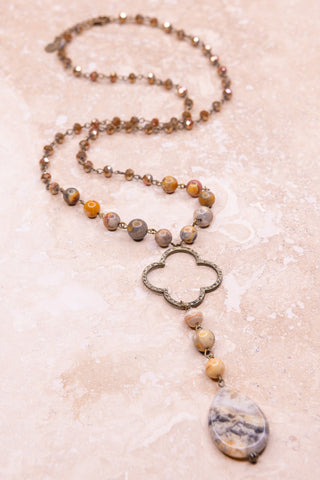 Alani Necklace in Taupe