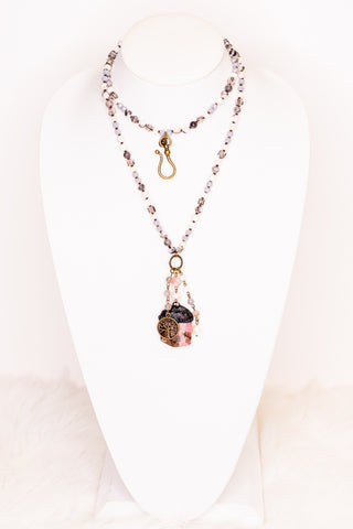 Bella Necklace in Lt Mauve Mix