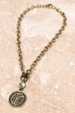 Billie Necklace in Bronze Cross