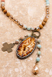 Emma Necklace in Amazonite and Jasper