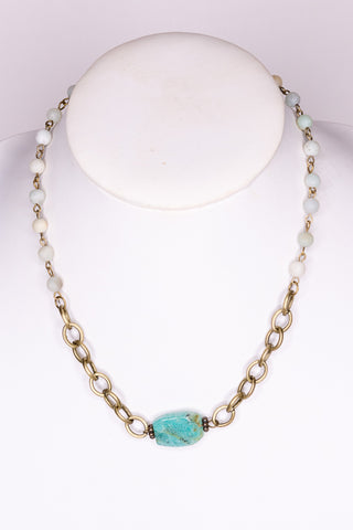 Gypsy Necklace in Amazonite