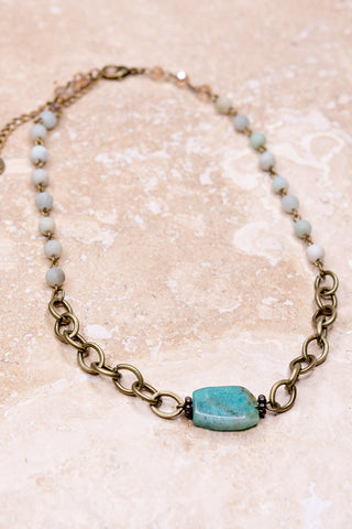 Gypsy Necklace in Amazonite