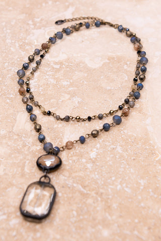 Micah Necklace in Denim