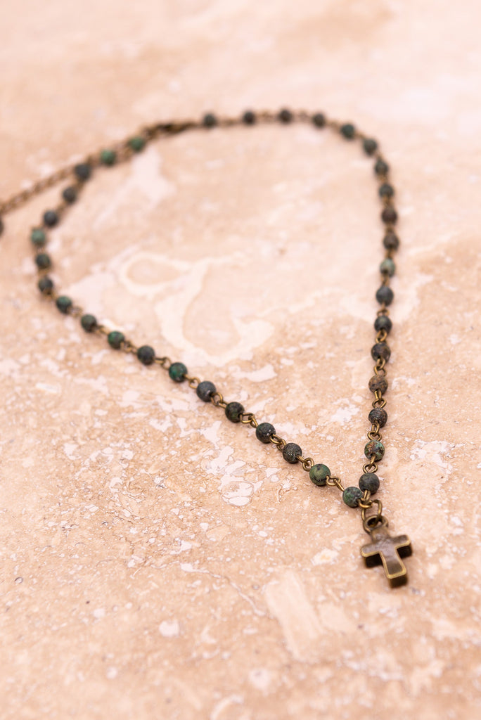 Phoebe Necklace in African Turquoise