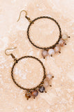 Rosetta Earrings in Bamboo Agate