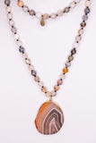 Tanya Necklace in Bamboo Agate