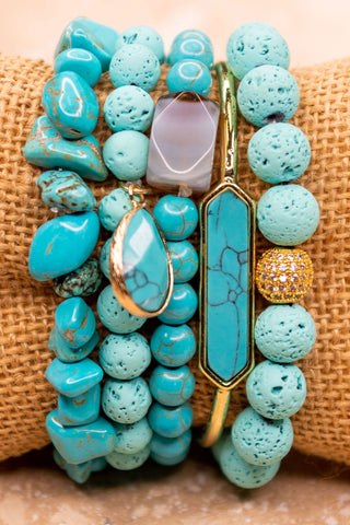 Ghana Bracelet Set in Turquoise