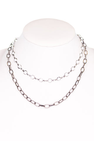 Kadee Necklace in White/Hematite